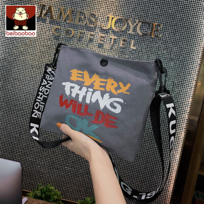 

On the new bag women 2019 new Korean broadband casual shoulder bag foreign girl canvas messenger bag