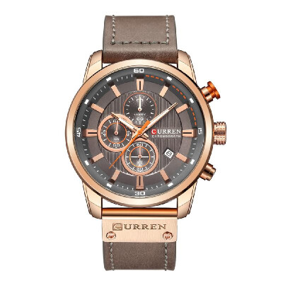 

Curren Men Fashion PU Leather Sports Wrist Watch Casual Watch Luxury Water-Resistant Quartz Watch with Exquisite Box