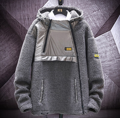

Toponeto Mens New Fashion Solid Color Casual Warm And Comfortable Hooded Cotton Coat