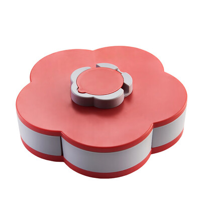 

Toponeto Rotating Snack Box Flower Design Candy Food Storage Box Jewelry Organizer
