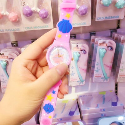 

Pink girls watch Super Dream Japanese Starfish Shell Big Ear Dog Soft Sister Harajuku cute cartoon girls watch