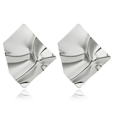 

New Arrival 2 Colors Fashion Statement Irregular Metal Earrings For Women Girl Earring Jewelry Wholesale Earrings