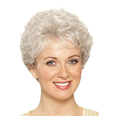 

〖Follure〗Womens Fashion Wig SilverSynthetic Hairshort Wigs hair Wave Wig