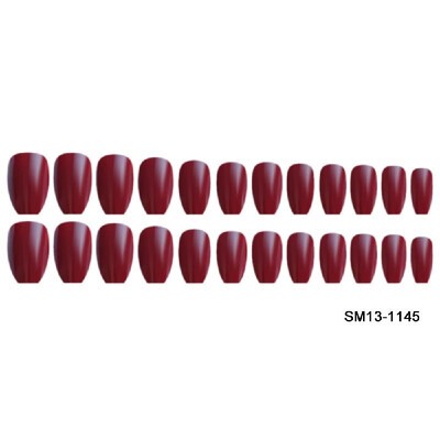 

24pcs Colorful Coffin Nails False Nails Art Tips Sets Full Cover Medium Ballerina Artificial Nails Art Tips