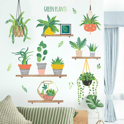 

DIY Plant Waterproof Wall Sticker TV Background Sticker Home Decoration