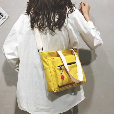

Ins Japanese Harajuku canvas bag female 2019 new Korean version of leisure lazy wind single shoulder Messenger bag bag