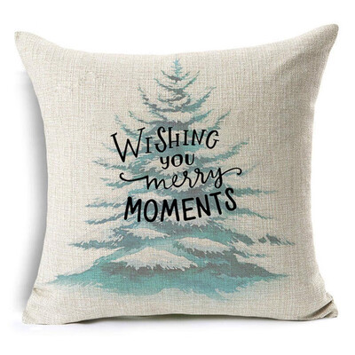 

2020 New Christmas Linen Cushion Cover Throw Pillow Case Xmas Home Decor Festive Gift