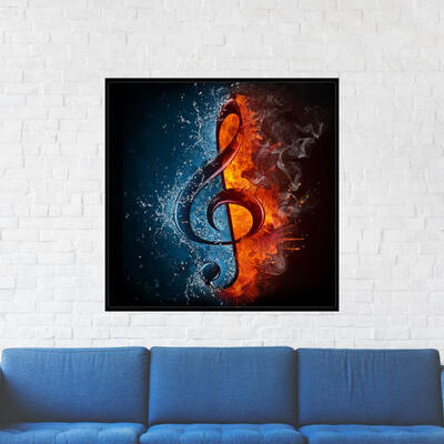 

Greensen DIY Full Drill Diamond Painting Musical Note Embroidery Cross Crafts Stitch Kit Home Decor