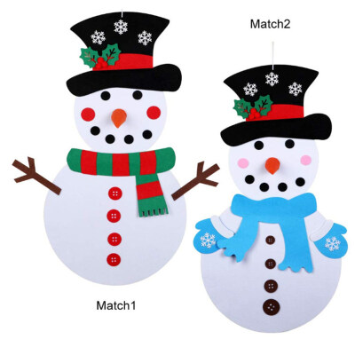 

DIY Felt Christmas Snowman Game Set 31Pcs Detachable Ornaments Xmas Gift Decor