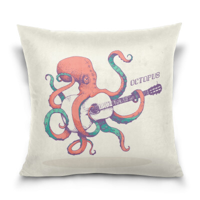 

ALAZA Throw Pillow Cover 16 X 16 inch Christmas Gift Cushion Cover with Octopus Printed Pillowcase