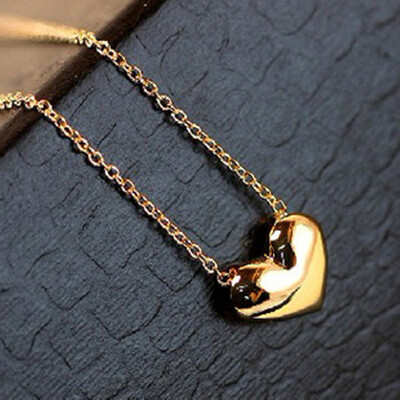 

HHYDE New Sliver & Gold Colors Metal Chain Heart Shape Pendant Necklaces Elegant Women Necklace Jewelry Birthday Gift for Girl
