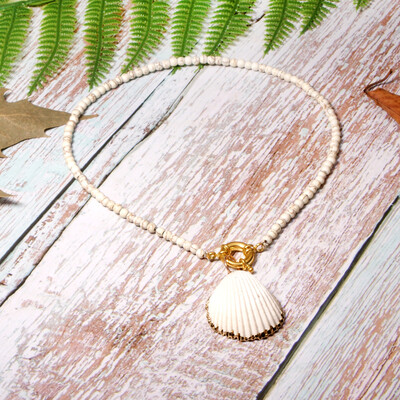 

Colorful Seed Beads Choker for Women Fashion Trendy Gold Bohemian Summer pearl Chic Bib Collier Femme Cowrie Shell Necklace 2019