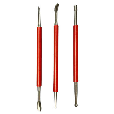 

3pcs Stainless Steel Carving Indentation Pen Pottery Sculpture Tools Set