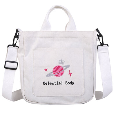 

Summer fresh canvas bag lady bag Japanese tide one-shoulder hand Tote Bag foreign-style oblique Bag