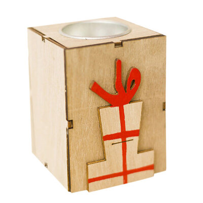 

Mini Wooden Tea Light Candlestick Candle Holder Christmas Home Party Decoration
