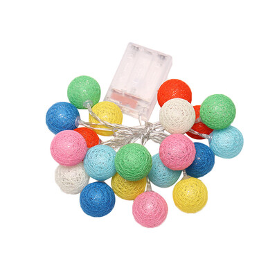 

〖Follure〗23M 20LED Cotton Ball String Lights Party Wedding Christmas Decor Lights