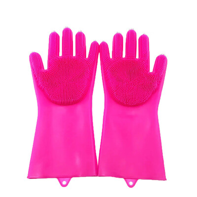 

Toponeto Magic Reusable Silicone Gloves Cleaning Brush Scrubber Gloves Heat Resistant