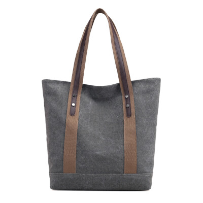 

Simple canvas bag shopping bag type shoulder bag rivet tote bag leisure handbag bulk bag