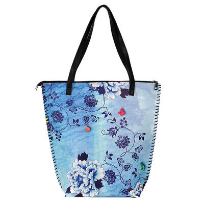 

Ethnic Printing Leather Totes Women Shoulder Handbags Large Top-handle Bags