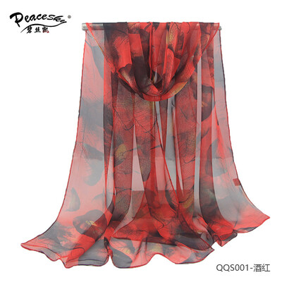 

2017 new georgette maple leaf scarf painted scarves ladies headscarves AliExpress eaby supply