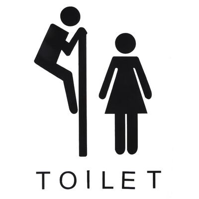 

Removable Toilet Seat Bathroom Door WC Sign Waterproof Wall Stickers
