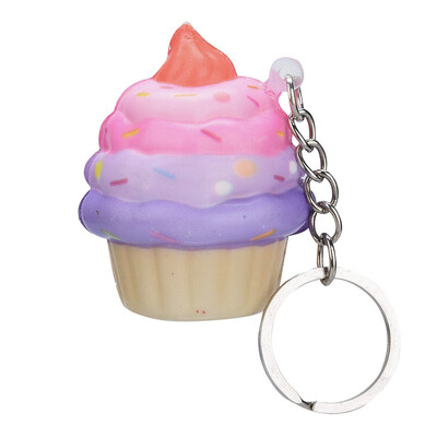 

Siaonvr Kawaii Adorable Ice Cream Cake Scented Cream Slow Keychain Stress Reliever Toy