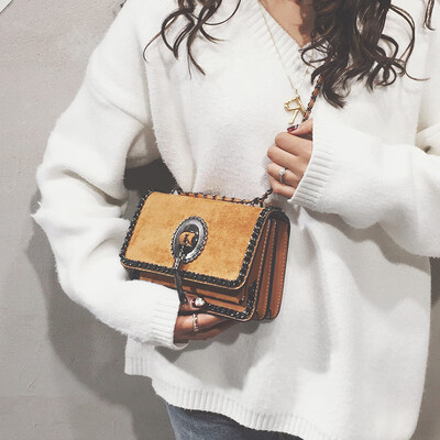 

New high-end bag female 2019 new Korean fashion chain small square bag simple foreign Messenger bag small bag