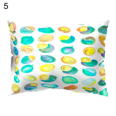 

Flower Plane Coffee Fruit Circle Pillow Case Cushion Cover Sofa Bed Car Decor