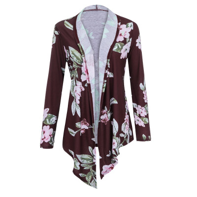 

Toponeto Women Winter Long Sleeve Printing Plus Size Open Blazer Cardigan Coat