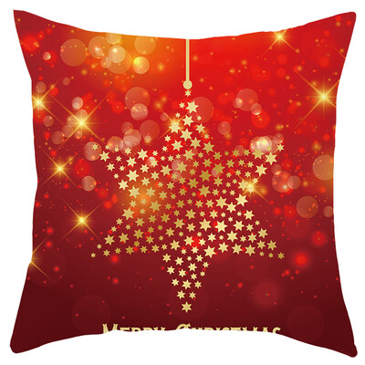 

Tailored Merry Christmas Short Plush Pillowcase Sofa Pad Set Home Decoration 18x18 Inch