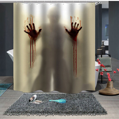 

Gobestart Popular Waterproof Shower Curtain With 12 Hooks Printed Bathroom 180x180cm