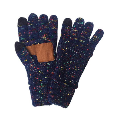 

Winter Warm Soft Knitted Fullfinger CC Gloves Anti-Slip Touch Screen Smart Cellphone Finger Tips Mittens Thermal Glove