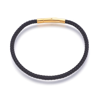 

Steel Wire Bracelet Making with Stainless Steel Bayonet Clasps Golden Black 6-38"162cm 3mm