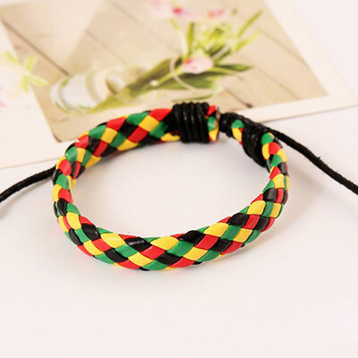 

Hand Woven Cowhide Bracelet Simple Retro Multi Color Optional Adjustable Fashion Casual Sporty Unisex Bracelet Jewelry