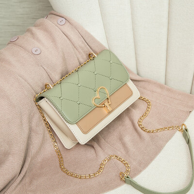 

Summer color chain female Korean version of Joker shoulder slung fashion texture small square bag