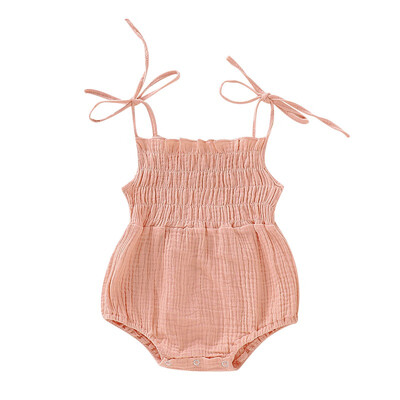 

2019 Summer New Toddler Infant Newborn Baby Girls Boys Romper Sleeveless Solid Jumpsuits New born Sunsuit Playsuit 0-24M