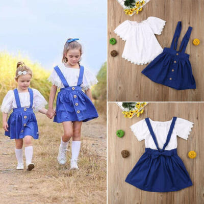 

Newborn Toddler Baby Girl Lace Floral Top Romper Skirt Dress Outfit Clothes