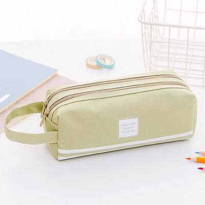 

Brief Style Pure Color Large Capacity Pen Pencil Bag Storage Case Makeup Pouch Cute Stationery Bag