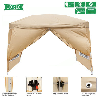 

10x10 UV protection POP-UP Tent Folding Gazebo Beach Canopy W4 Carry Bag