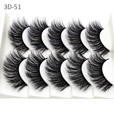 

Five Pair of False Eyelashes Natural Stereoscopic 3d Handmade False Eyelashes Makeup Lashes Makeup Tool