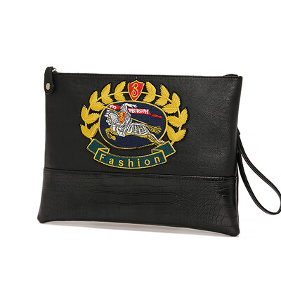 

Mens fashion Korean version of small bags young couples street leather bag iPad envelope shoulder bag