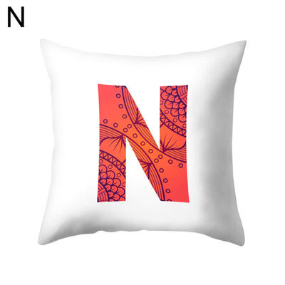 

Simple English Letter Square Pillow Case Cushion Cover Sofa Bed Car Office Decor