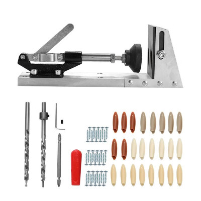 

Woodworking Carpenter Kit System Inclined Hole Drill Tools Clamp Base Drill Bit Kit System Pocket Hole Jig Hand Tools