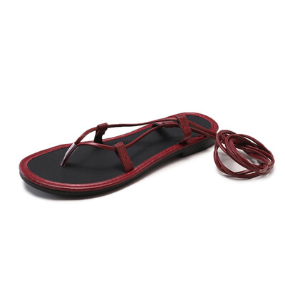 

Net red sandals female super fire fairy wind 2019 fashion new students Joker flat cross strap gladiator sandals tide