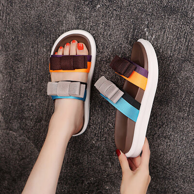 

Colorful butterfly slippers with thick soles fairy style fashion loose pastry soles sandals slippers loose pastry soles loo
