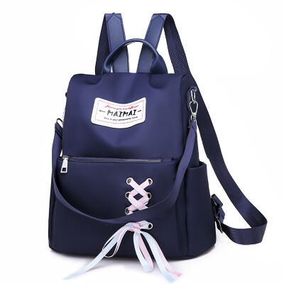 

Double shoulder bag female Korean version of Chao Shu Waterproof College Student Oxford canvas bag small back