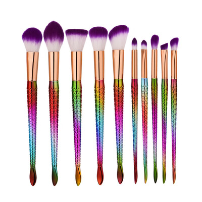

Toponeto New 10PCS Make Up Foundation Eyebrow Eyeliner Blush Cosmetic Concealer Brushes