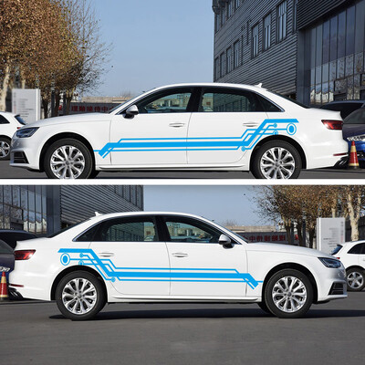 

1 Pair Universal Car Auto Body Stickers Sports Racing Stripes Decals 23541cm
