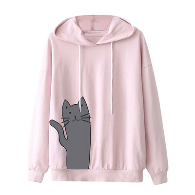 

Nomeni Women Hoodie Printed Long Sleeve Drawstring Sweatshirt Pullover Top Blouse