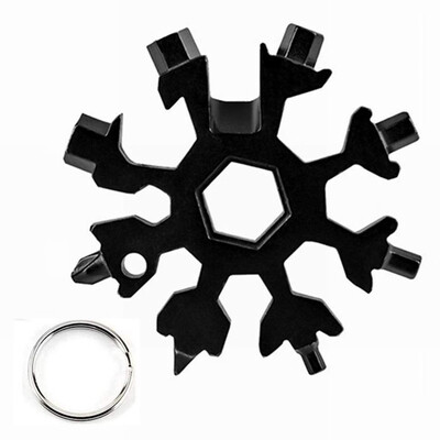 

19-In-1 Multi-Tool Wrench Combination Compact Portable Snowflake Keychain Edc Tools